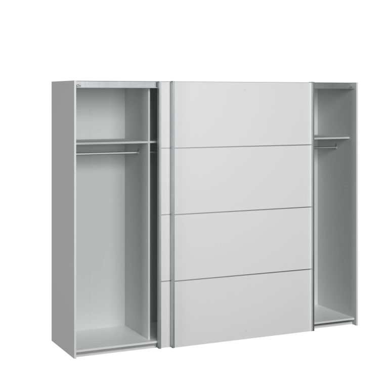 Guardaroba in legno bianco 242x201h cm - Acerno