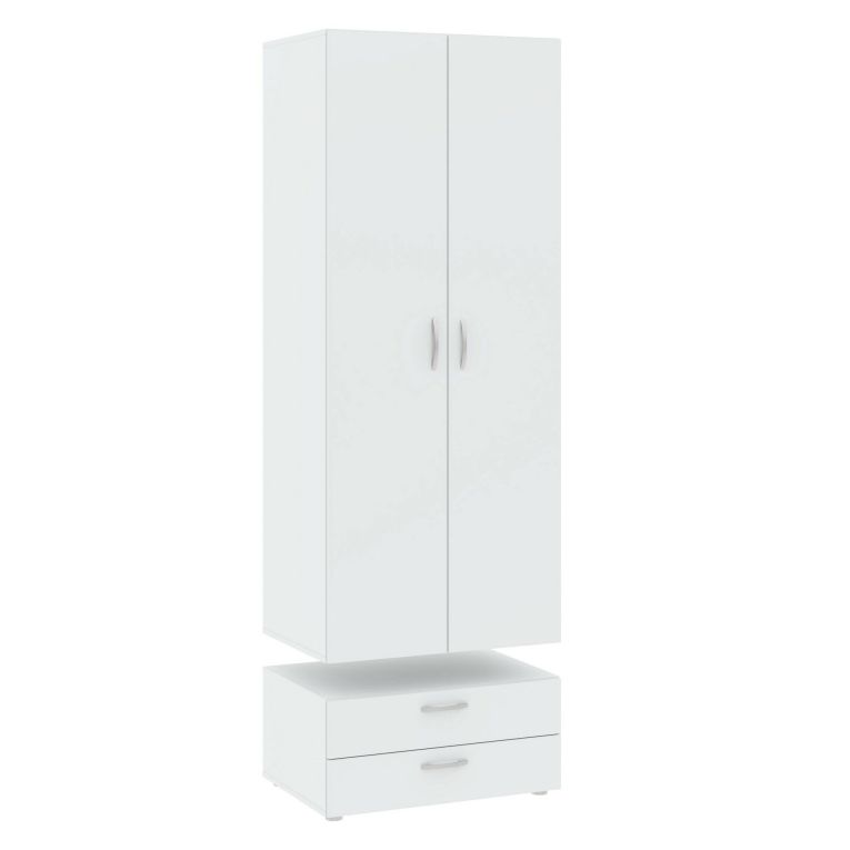 Guardaroba in legno bianco 74x214h cm - Buriasco