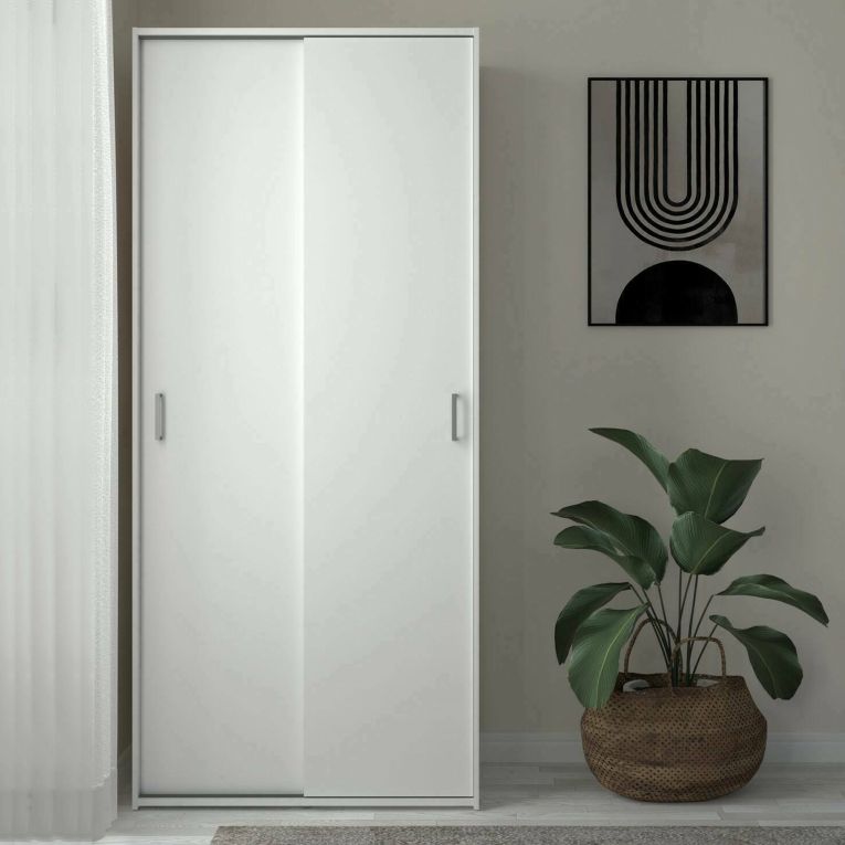 Guardaroba in legno bianco 77x175h cm - Cindy