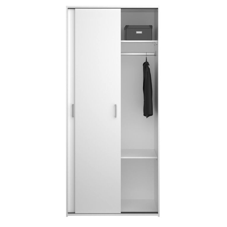 Guardaroba in legno bianco 77x175h cm - Cindy