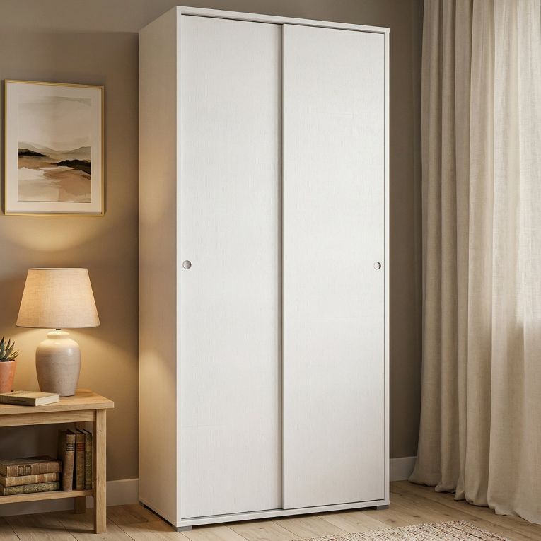Guardaroba in legno bianco 90x195h cm - Alaysia