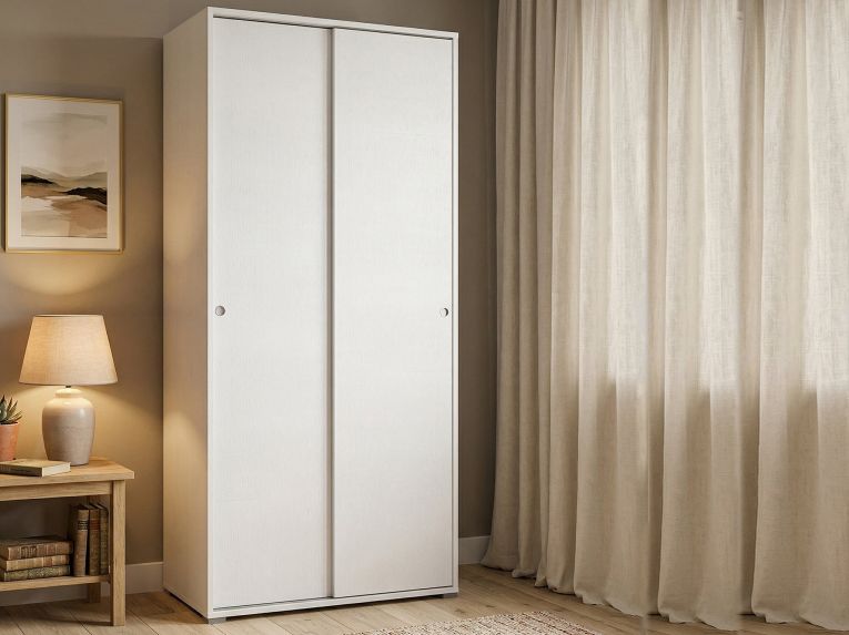 Guardaroba in legno bianco 90x195h cm - Alaysia