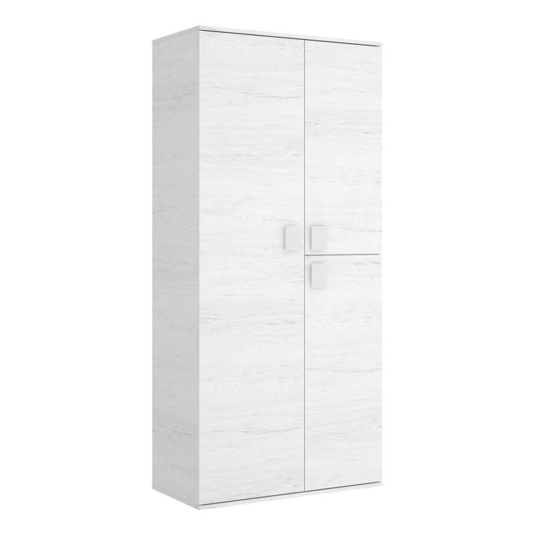 Guardaroba in legno bianco 90x202h cm - Abu
