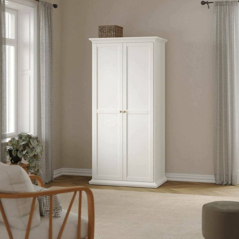 Guardaroba in legno bianco 96x200h cm - Albiolo
