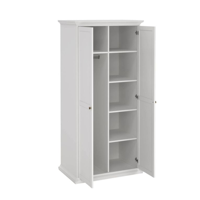 Guardaroba in legno bianco 96x200h cm - Albiolo
