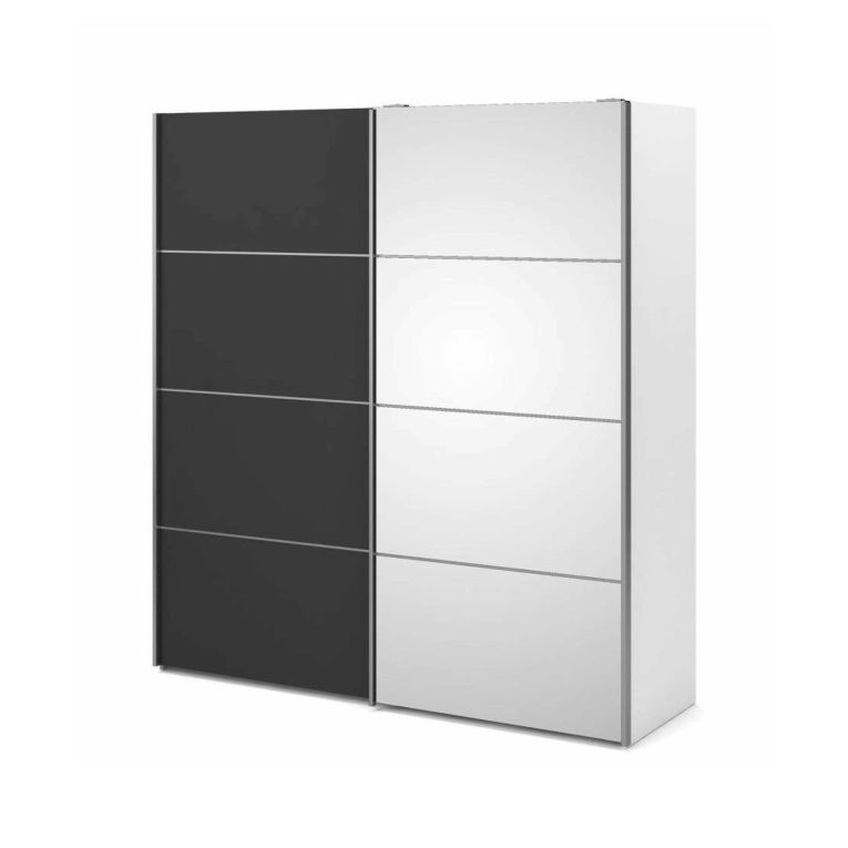 Guardaroba in legno bianco e grigio 182x201h cm - Angri