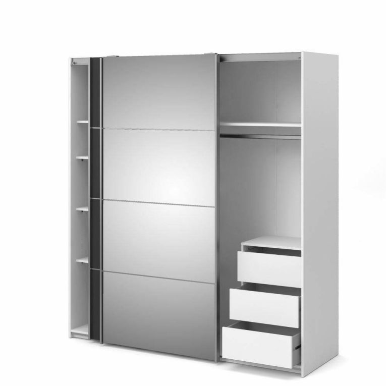 Guardaroba in legno bianco e grigio 182x201h cm - Angri