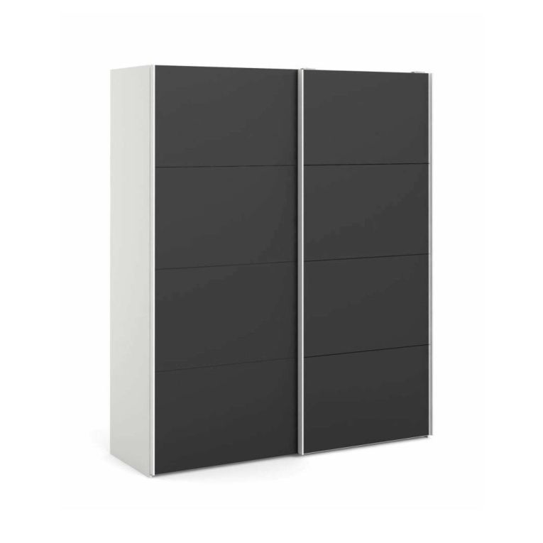 Guardaroba in legno bianco e nero 182x220h cm - Paeng