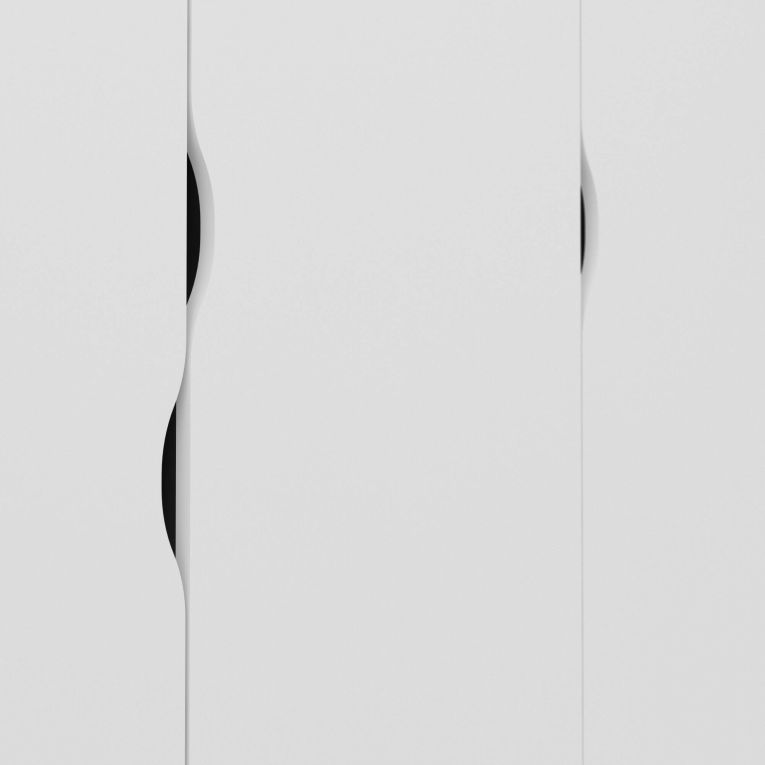 Guardaroba in legno bianco e quercia 147x200h cm - Devota