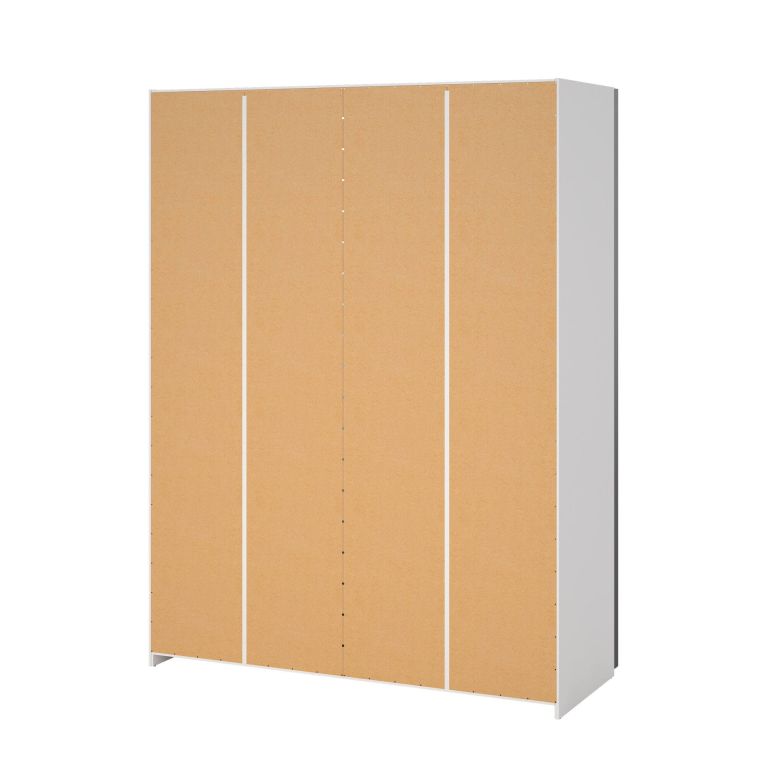 Guardaroba in legno bianco e rovere 150x200h cm - Seraphine