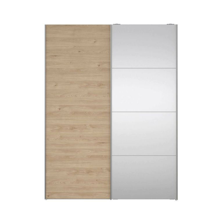 Guardaroba in legno bianco e rovere 150x200h cm - Seraphine
