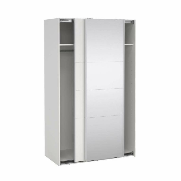 Guardaroba in legno bianco e trasparente 118x200h cm - Teheran