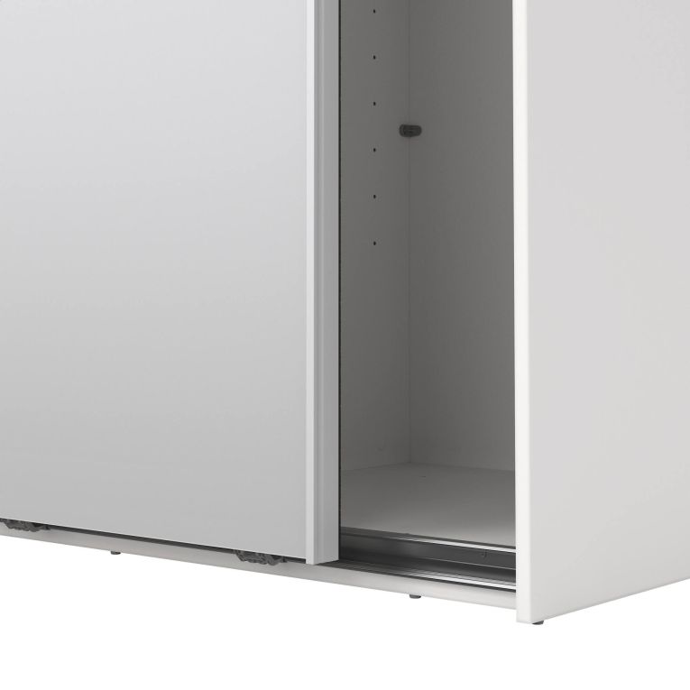 Guardaroba in legno bianco e trasparente 118x200h cm - Teheran