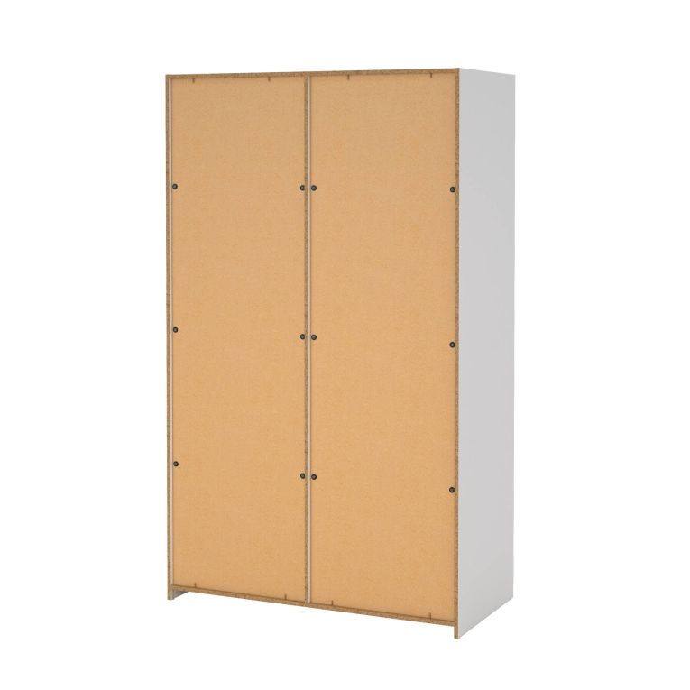 Guardaroba in legno bianco e trasparente 118x200h cm - Teheran