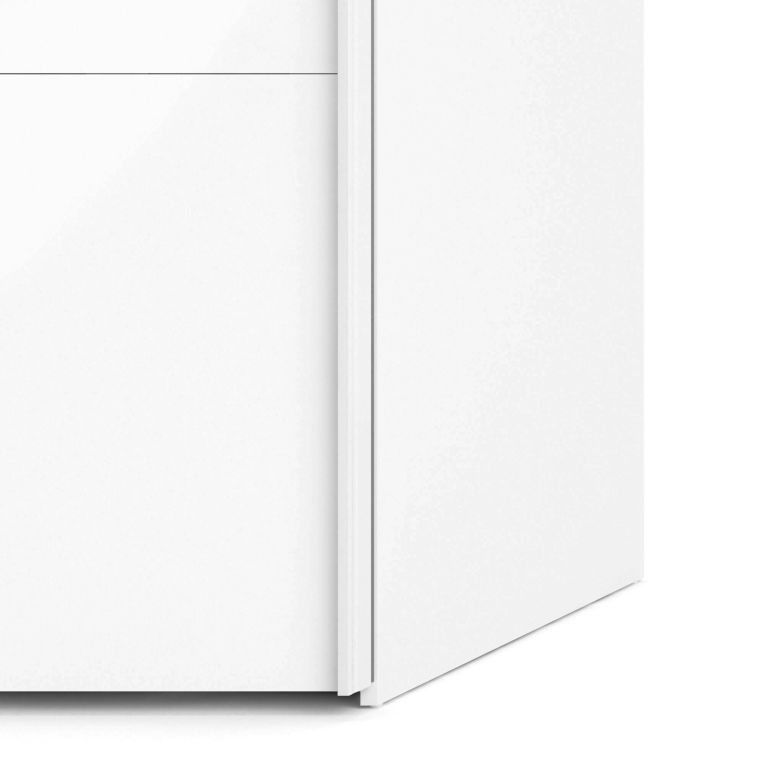Guardaroba in legno bianco lucido 122x220h cm - Adria
