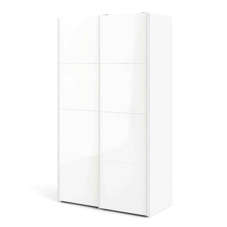 Guardaroba in legno bianco lucido 122x220h cm - Adria
