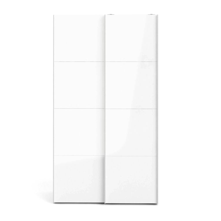Guardaroba in legno bianco lucido 122x220h cm - Adria
