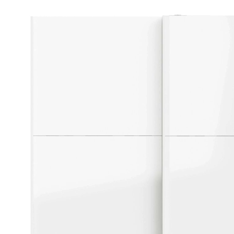 Guardaroba in legno bianco lucido 122x220h cm - Adria