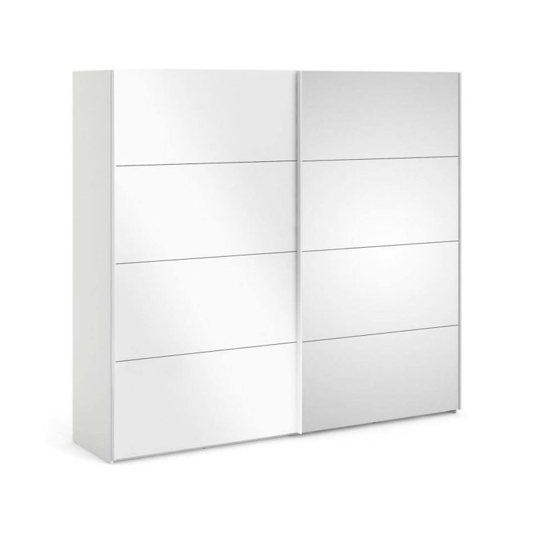 Guardaroba in legno bianco lucido 242x220h cm - Catalina