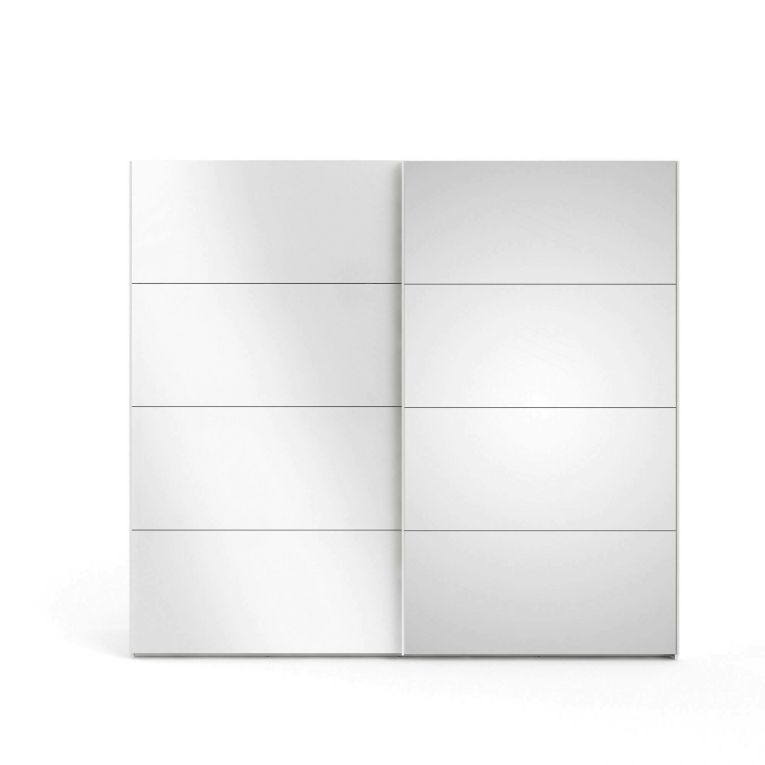 Guardaroba in legno bianco lucido 242x220h cm - Catalina