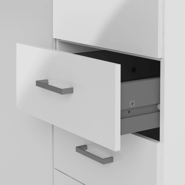 Guardaroba in legno bianco lucido 77x200h cm - Apollina