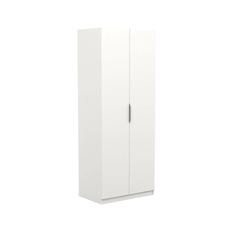 Guardaroba in legno bianco opaco 79x203h cm - Fioretta