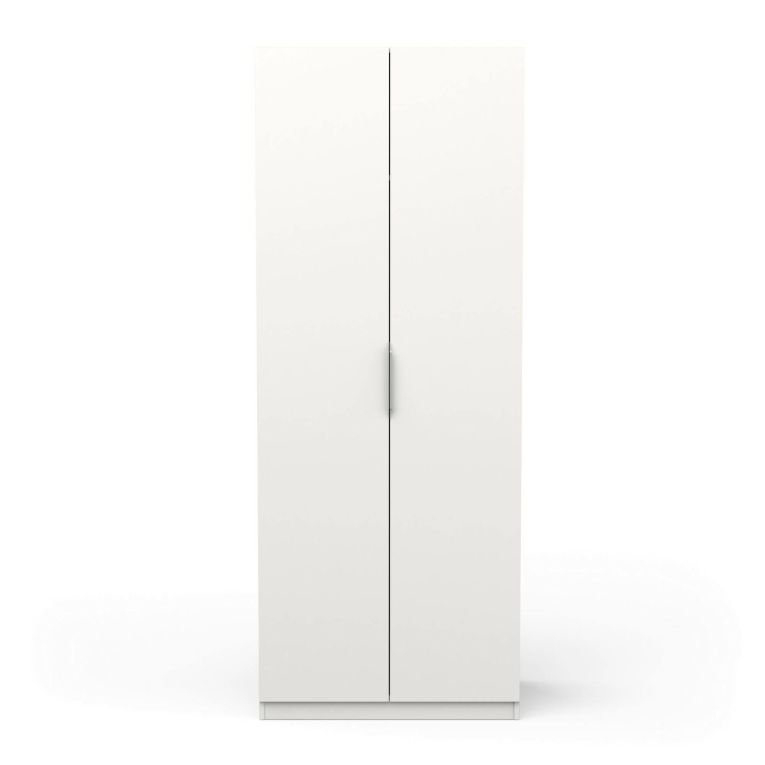Guardaroba in legno bianco opaco 79x203h cm - Fioretta