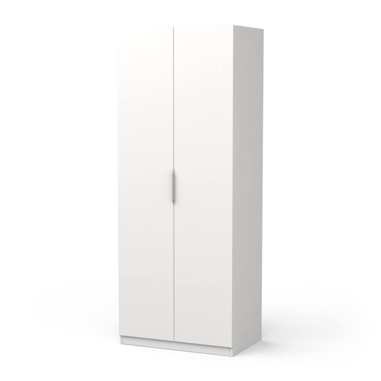 Guardaroba in legno bianco opaco 79x203h cm - Fioretta