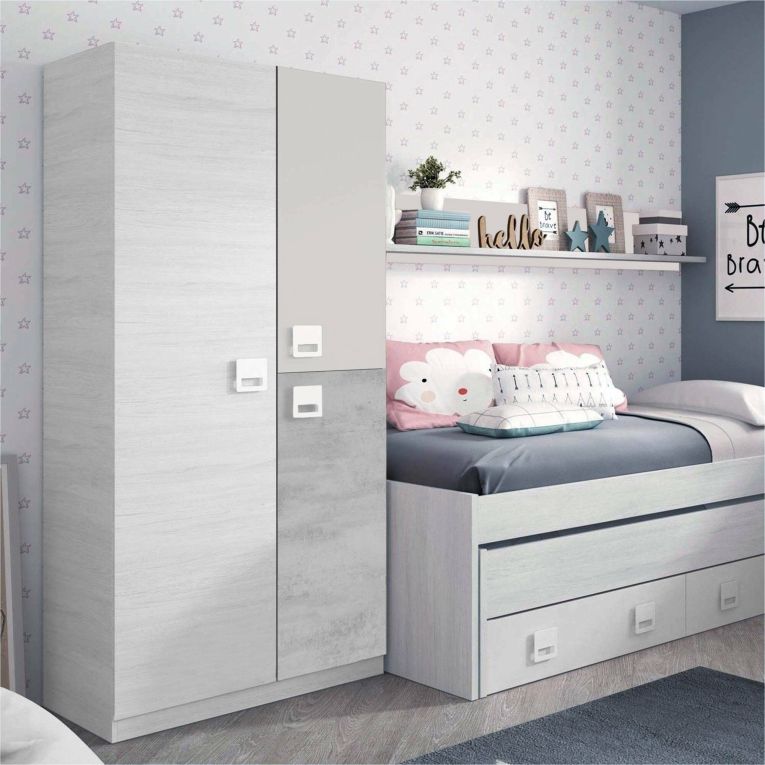 Guardaroba in legno grigio e cemento 90x200h cm - Aronia