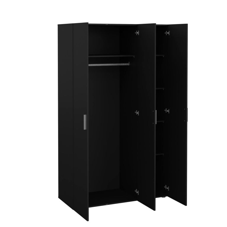 Guardaroba in legno nero 118x200h cm - Albacore