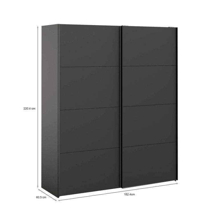 Guardaroba in legno nero 182x220h cm - Paeng