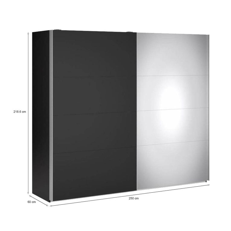 Guardaroba in legno nero 250x218h cm - Acciano