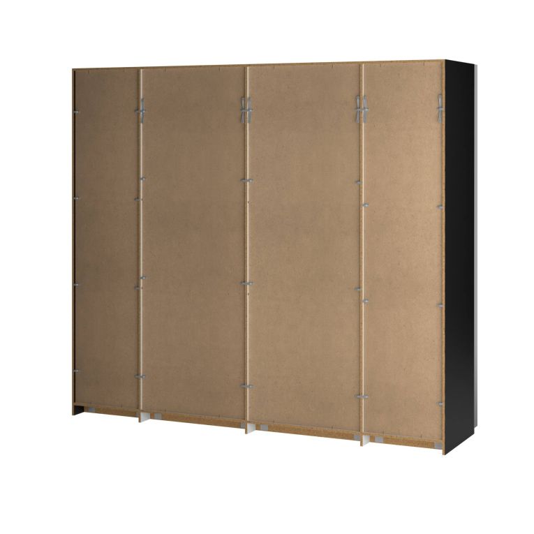 Guardaroba in legno nero 250x218h cm - Acciano