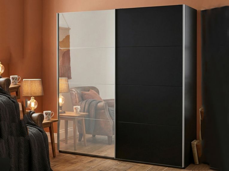Guardaroba in legno nero 250x218h cm - Acciano