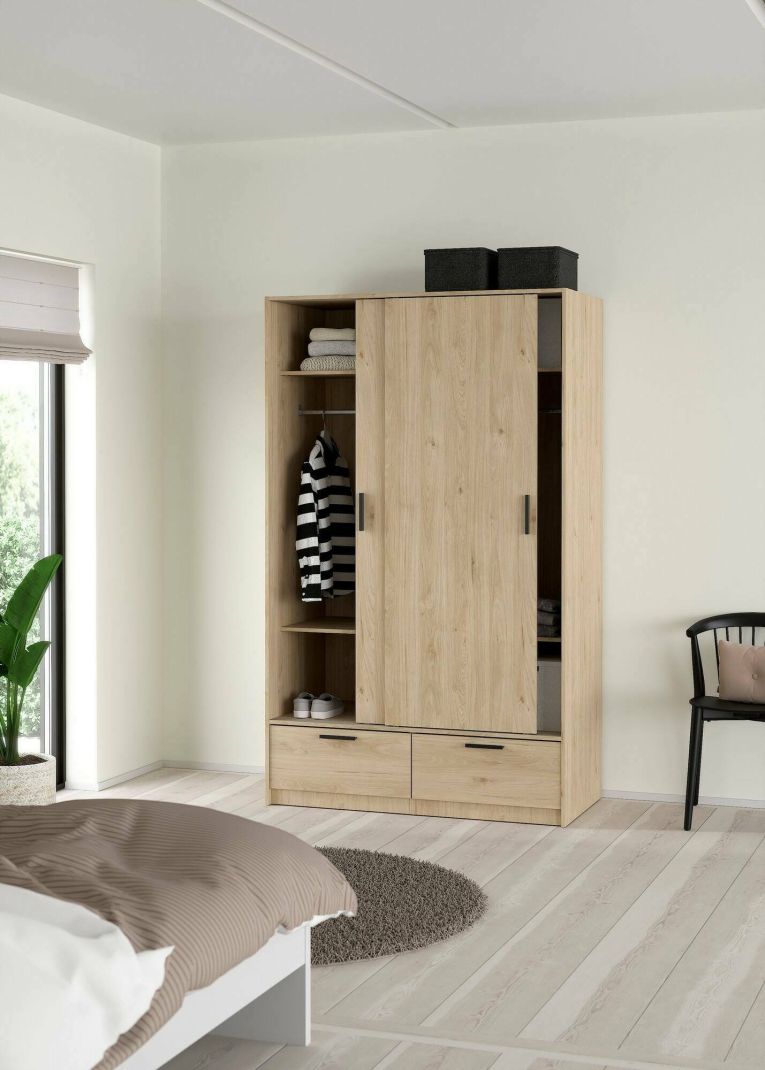 Guardaroba in legno rovere 121x200h cm - Kammuri