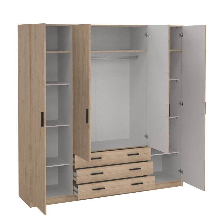 Guardaroba in legno rovere 195x200h cm - Epipola