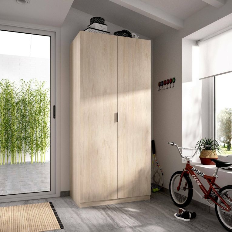 Guardaroba in legno rovere 81x184h cm - Artu