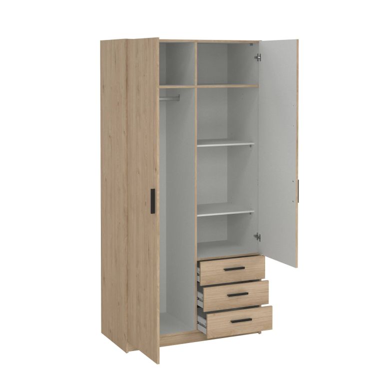 Guardaroba in legno rovere 98x200h cm - Sultani