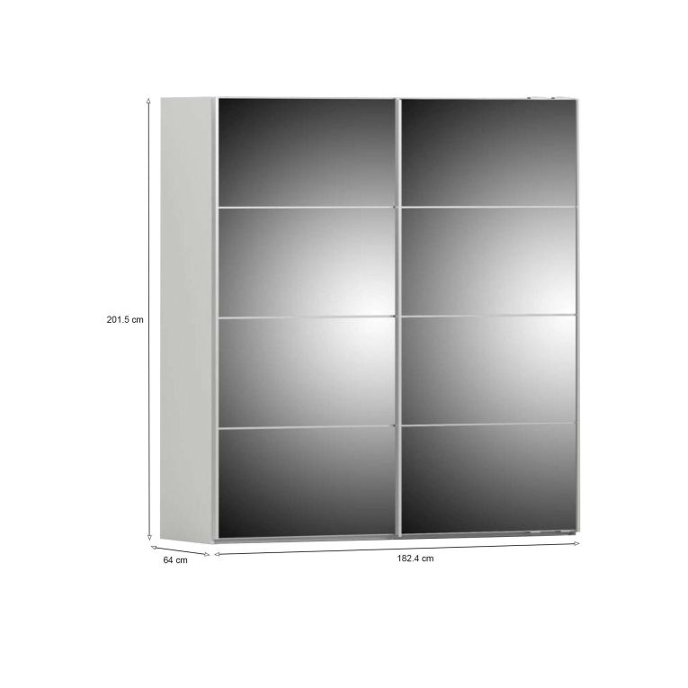 Guardaroba largo bianco 182x201h cm - Albi