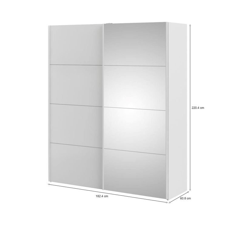 Guardaroba largo bianco lucido 182x220h cm - Seraphin