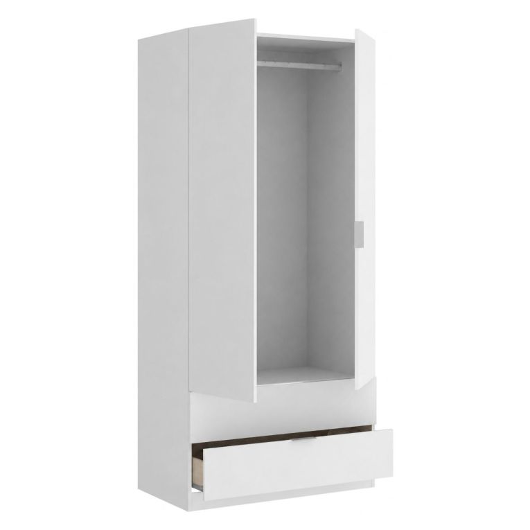 Guardaroba moderno bianco 81x184h cm - Anya