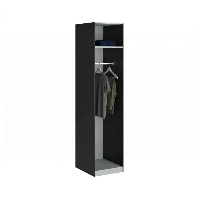Guardaroba piccolo 1 ripiano nero 58x218h cm - Kaihime