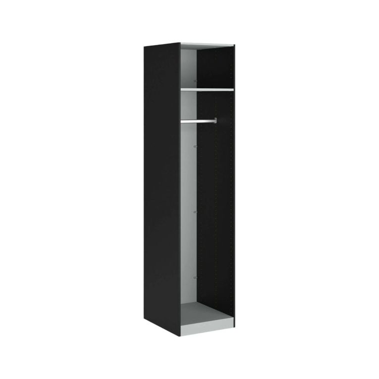 Guardaroba piccolo 1 ripiano nero 58x218h cm - Kaihime