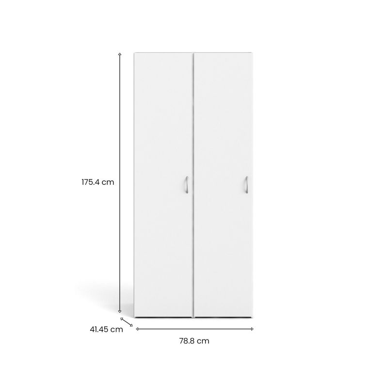 Guardaroba salvaspazio bianco 78x175h cm - Mimma
