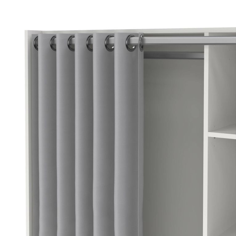 Guardaroba salvaspazio bianco e grigio 105x180h cm - Jal