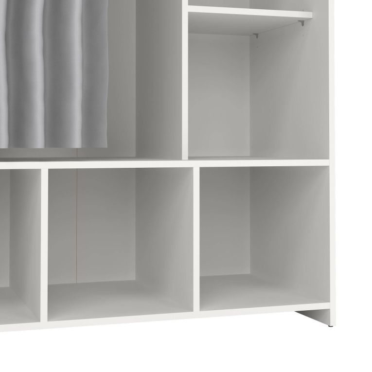Guardaroba salvaspazio bianco e grigio 105x180h cm - Jal