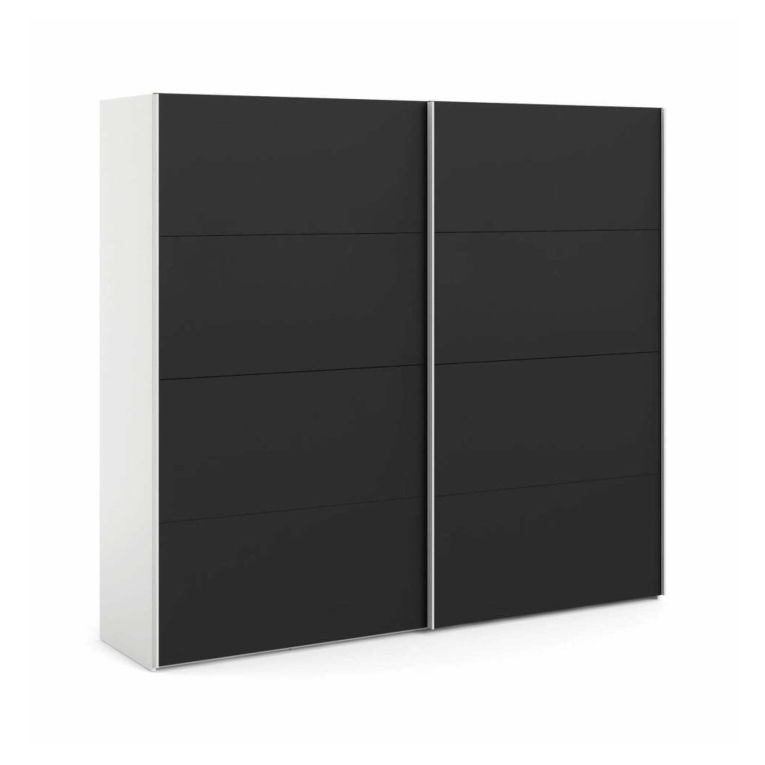 Guardaroba salvaspazio bianco e nero 242x220h cm - Kauri
