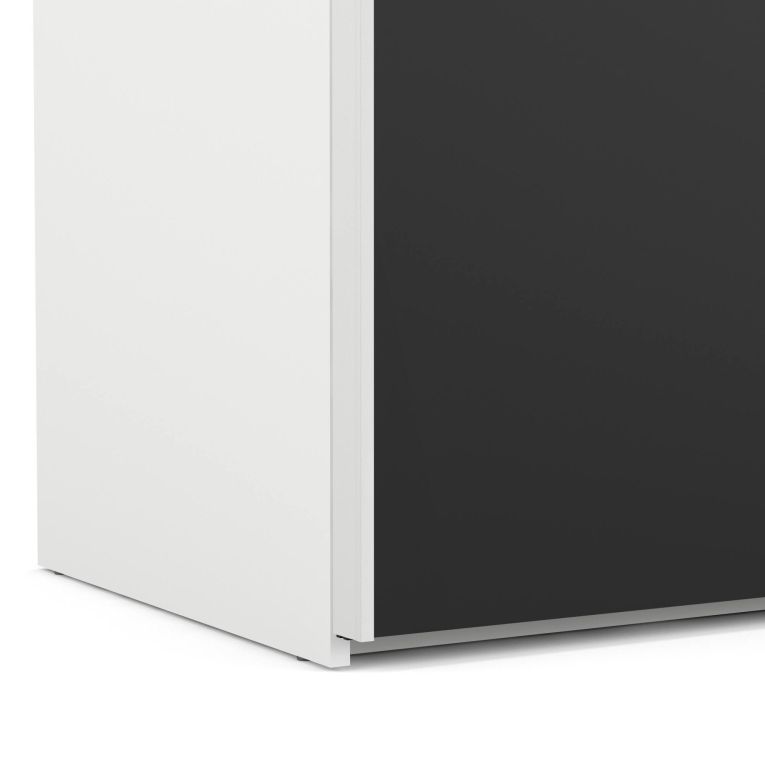 Guardaroba salvaspazio bianco e nero 242x220h cm - Kauri