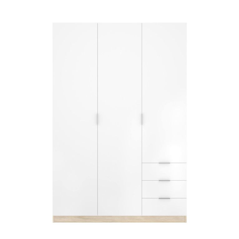 Guardaroba salvaspazio bianco e rovere 121x184h cm - Astru