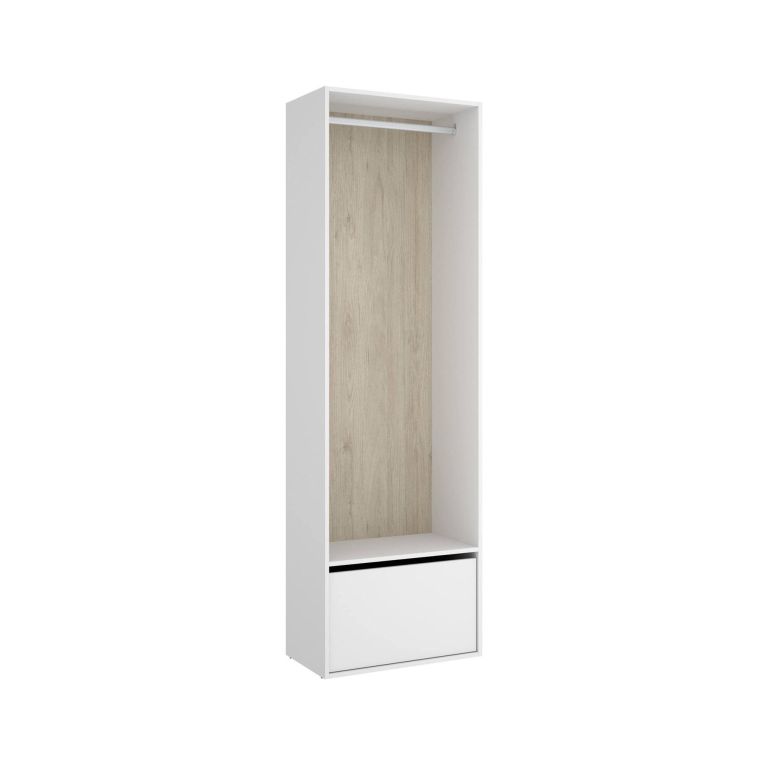 Guardaroba salvaspazio bianco e rovere 60x205h cm - Islamabad